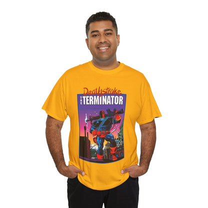 Deathstroke The Terminator T-Shirt - Mike Zeck Art - New Teen Titans Foe & Mercenary - Slade Wilson, Father of Jericho and Ravager - DC Comics - #1 Cover