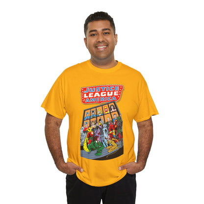 Justice League of America T-Shirt - George Perez Art - Wonder Woman, Hourman, Batman, Firestorm - SSOSV - DC Comics