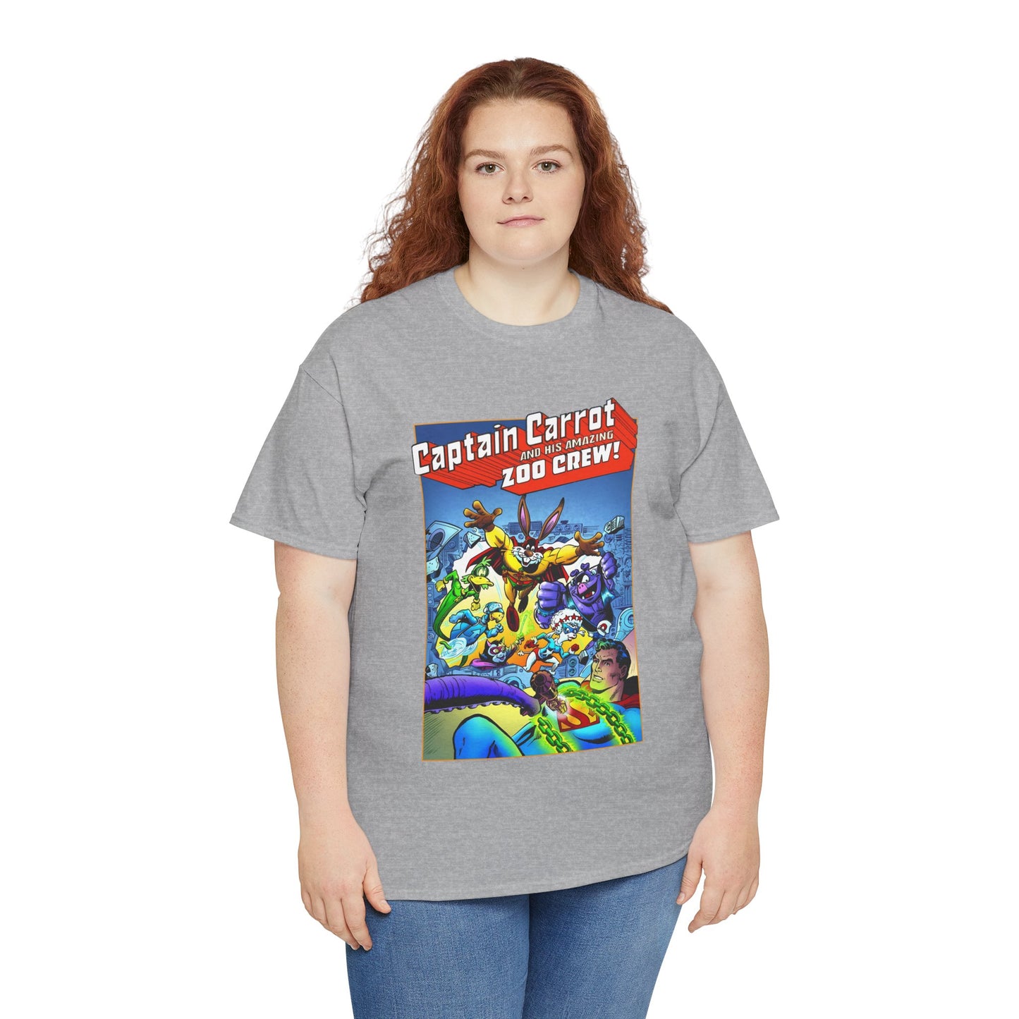 Captain Carrot & Zoo Crew T-Shirt - DC Comics Bronze Age Funny Animals, Superman Guest Star - 1980s