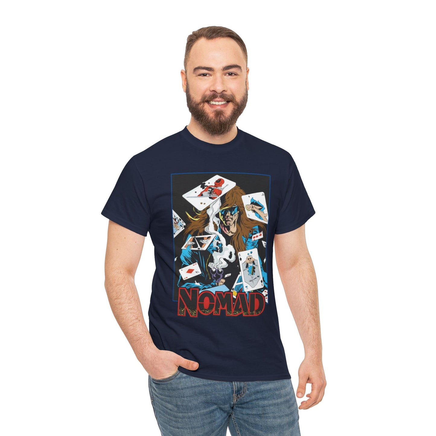 Nomad T-Shirt - S. Clarke Hawbaker, Mark McKenna Art - Jack Monroe - Playing Cards with Deadpool & Bushwacker - Marvel Comics