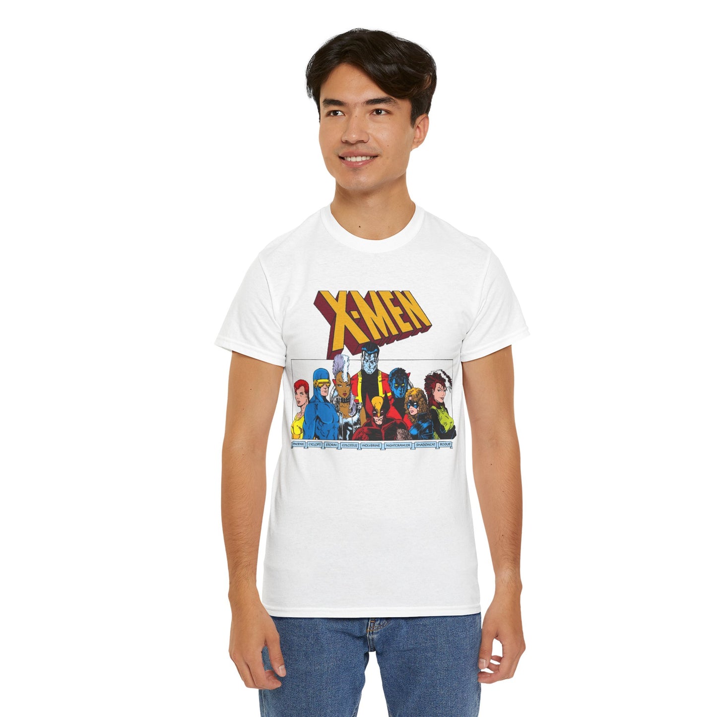X-Men T-Shirt - Arthur Adams Art - Cyclops, Nightcrawler, Storm, Wolverine, Shadowcat, Phoenix (Rachel Summers), Colossus, Rogue - Marvel Comics