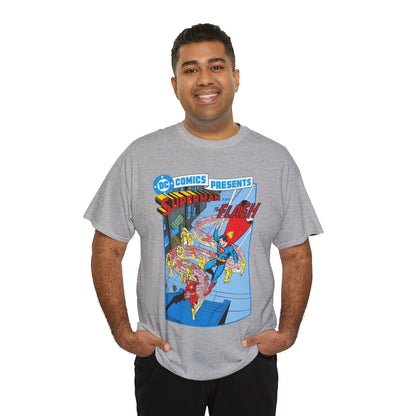 Superman & Flash T-Shirt - George Perez Art - DC Comics Presents #38 Cover Art - Bronze Age Classic