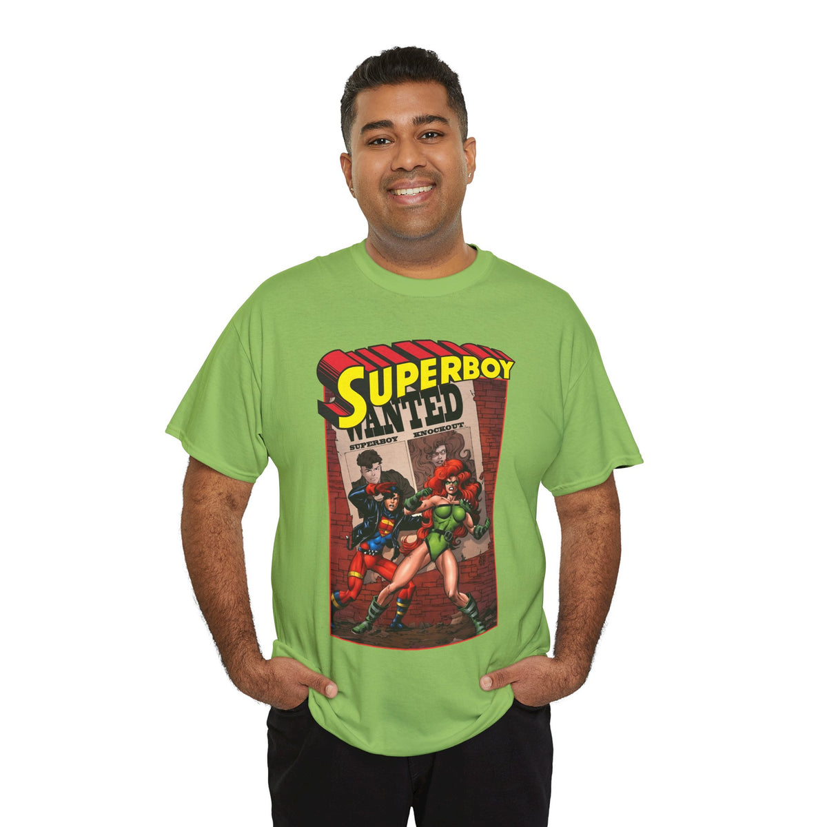 Superboy T-Shirt - Tom Grummett Art - Knockout - DC Comics