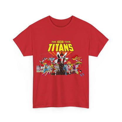 New Teen Titans T-Shirt - George Perez Art - Nightwing, Starfire, Cyborg, Speedy, Bumblebee, Hawk, Dove, Speedy, Wonder Girl, Terra, Lilith - DC Comics
