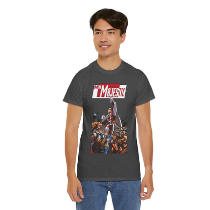 Mr. Majestic T-Shirt - Ed McGuiness Art - Flying Above His Attackers - DC/Wildstorm Comics
