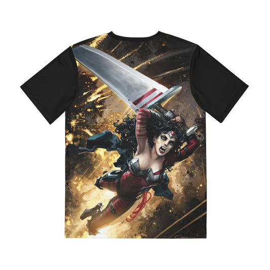Absolute Wonder Woman Polyester Tee (All-Over Print) - Clayton Crain Art - DC Comics