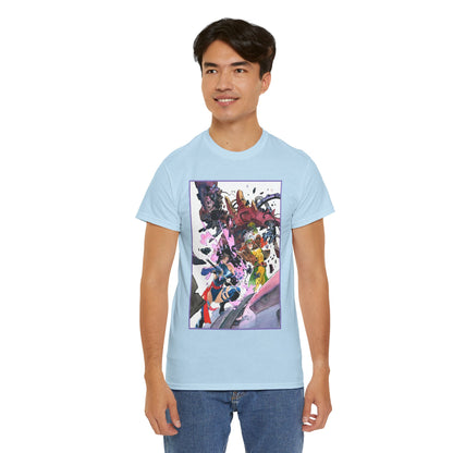 Rogue & Psylocke T-Shirt - Ripping Apart a Sentinel - X-Men Mutants - Marvel Comics