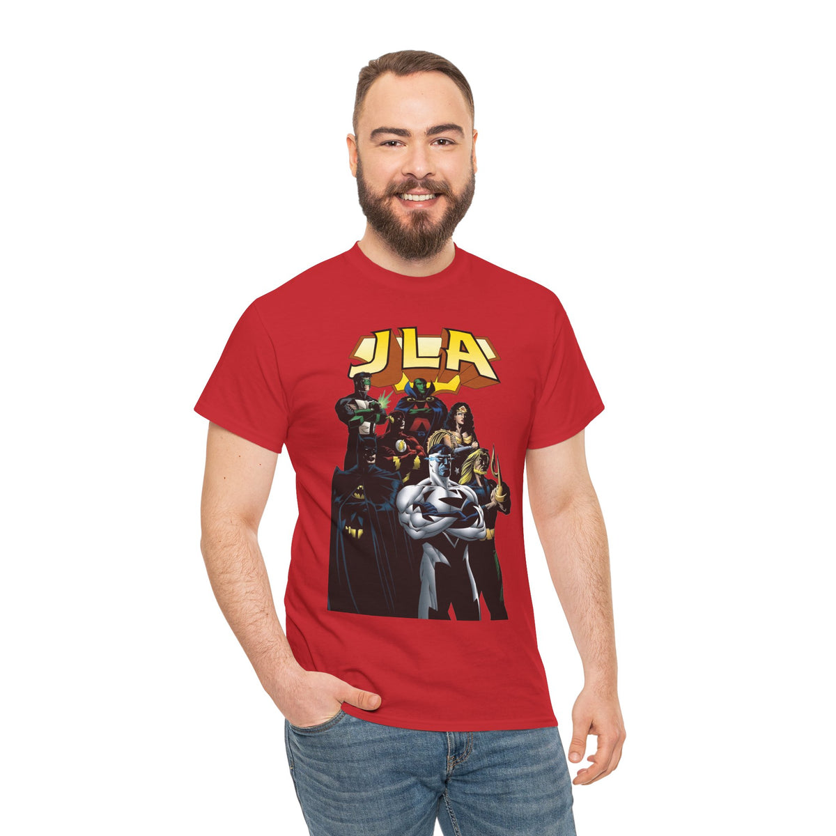 JLA T-Shirt - Howard Porter Art - Superman, Batman, Wonder Woman, Flash - DC Comics