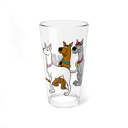 Scooby Doo, Dee & Dum Pint Glass, 16oz - Hanna-Barbera Cartoon Characters - Mystery Inc - Beloved Scooby-Doo Family Members - 1970s & 1980s Classic TV Animation