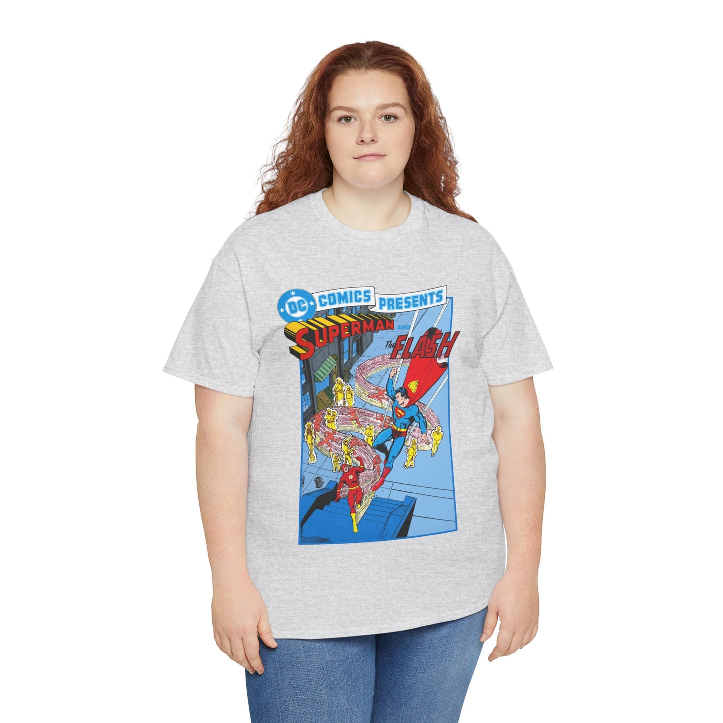 Superman & Flash T-Shirt - George Perez Art - DC Comics Presents #38 Cover Art - Bronze Age Classic