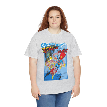 Superman & Flash T-Shirt - George Perez Art - DC Comics Presents #38 Cover Art - Bronze Age Classic