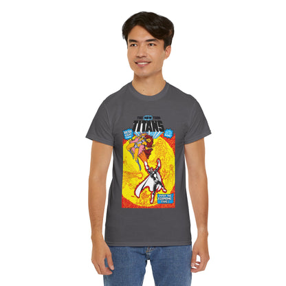 New Teen Titans T-Shirt - George Perez Art - #3 Cover Art - Dr. Light & the Fearsome Five Vs Starfire & the Teen Titans - DC Comics