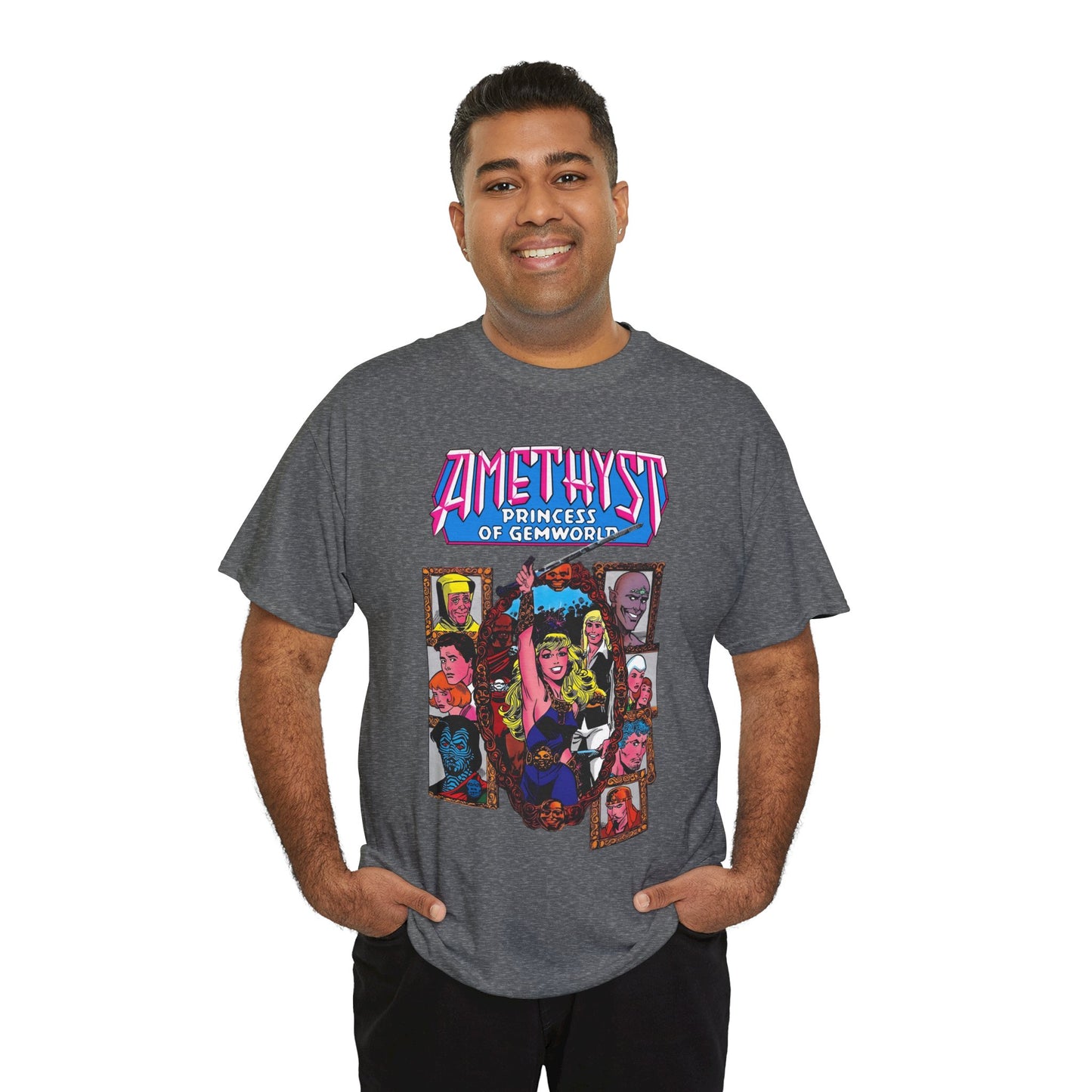 Amethyst Princess of Gemworld T-Shirt - Ernie Colon Art - Sardonyx, Dark Opal, Granch, Citrina - DC Comics