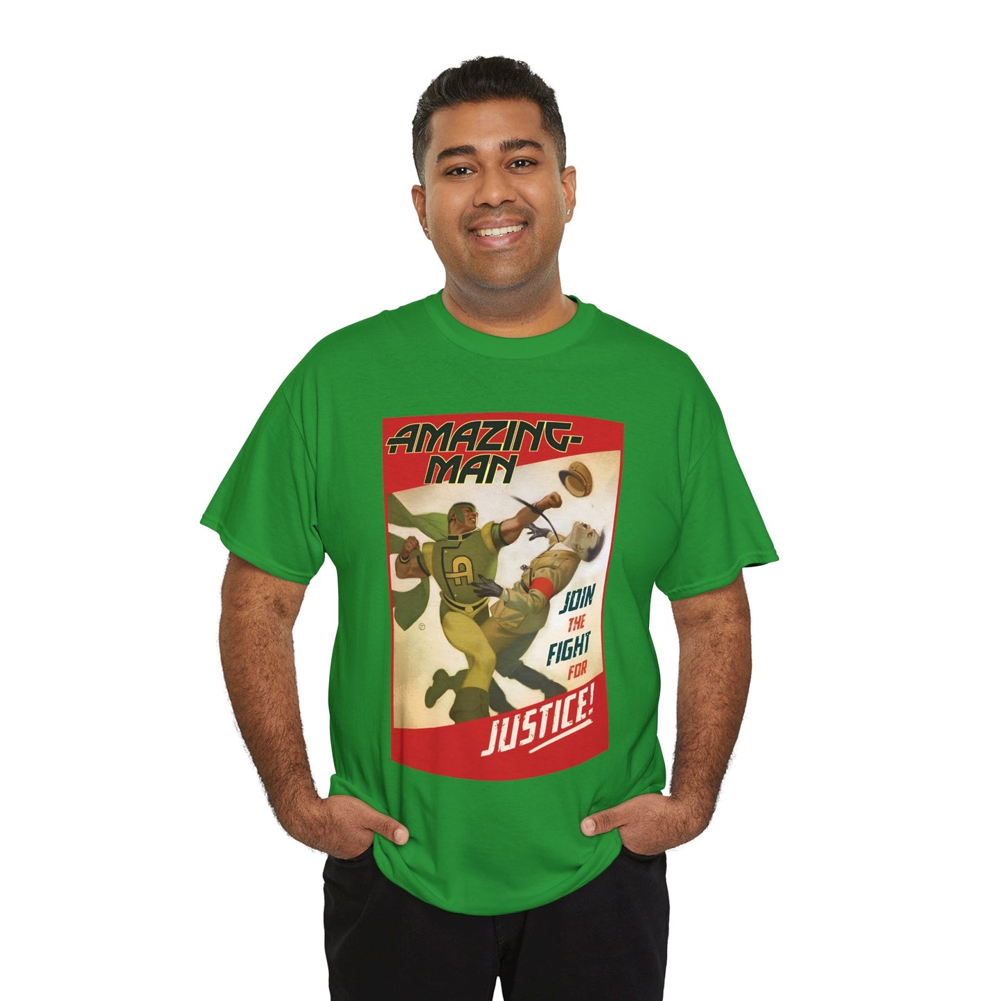 Amazing Man T-Shirt - All-Star Squadron - Join the Fight for Justice - DC Comics