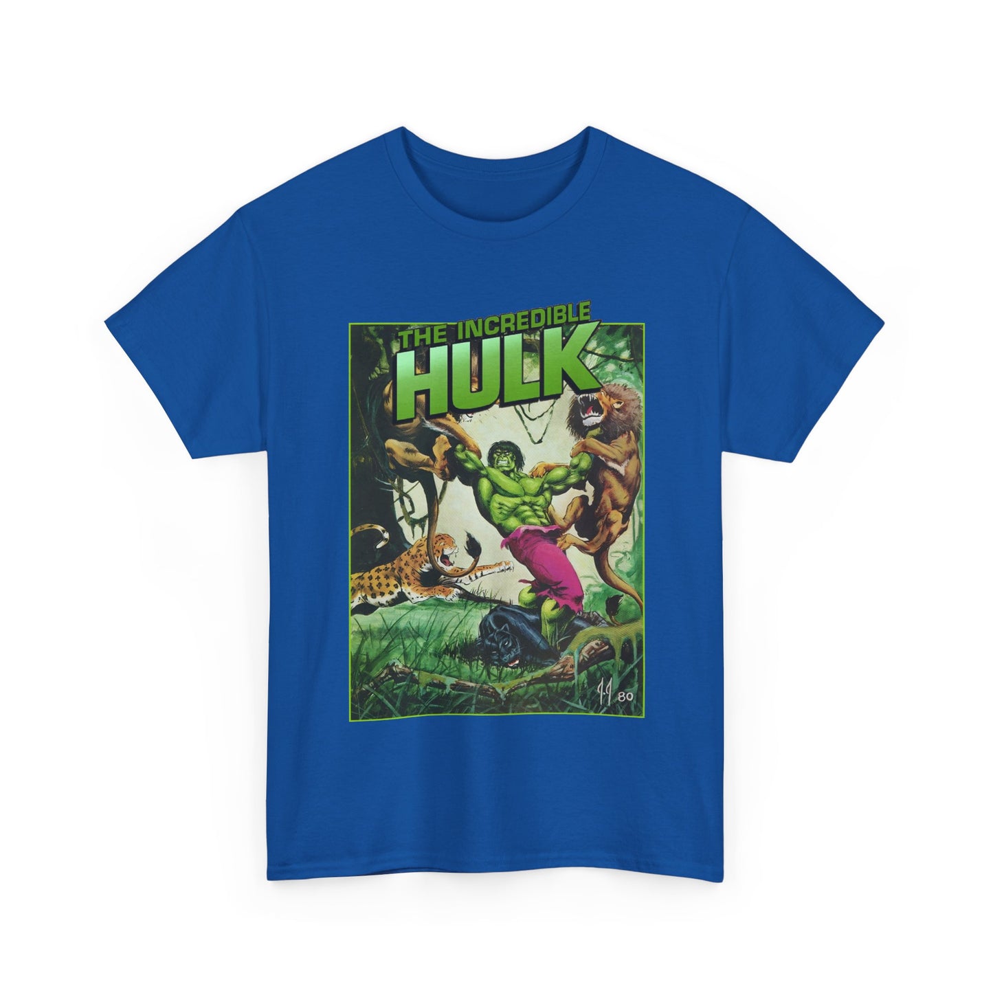 Incredible Hulk T-Shirt - Joe Jusko Art - Hulk Fighting Lions and Tigers - Marvel Comics