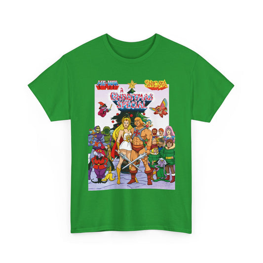 He-Man & She-Ra Christmas Special T-Shirt - MOTU & POP - Upcoming Masters of the Universe 2026 Movie - Filamation Art