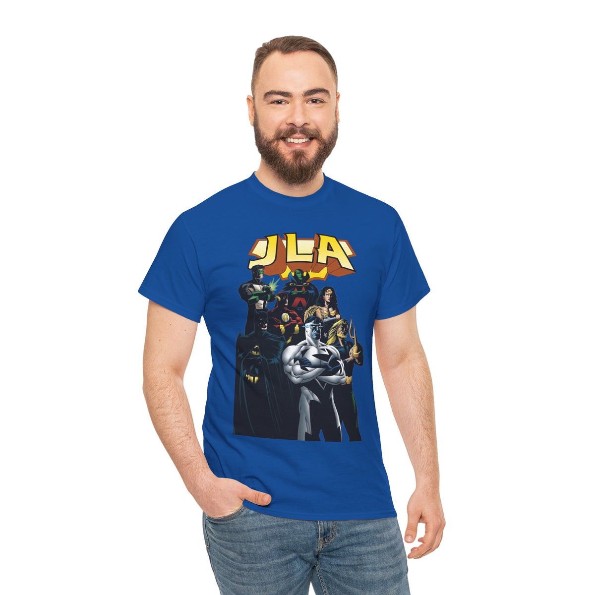 JLA T-Shirt - Howard Porter Art - Superman, Batman, Wonder Woman, Flash - DC Comics