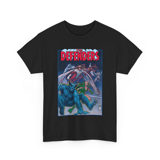 The Defenders T-Shirt - Carl Potts & Bill Sienkiewicz Art - Beast, Angel, Iceman, Moondragon, Valkyrie, Gargoyle - Marvel Comics