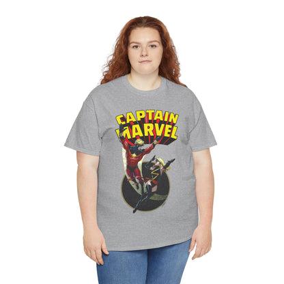 Captain Marvel T-Shirt - George Perez Art - Mar-Vell & Carol Danvers - Kree Empire - Marvel Comics
