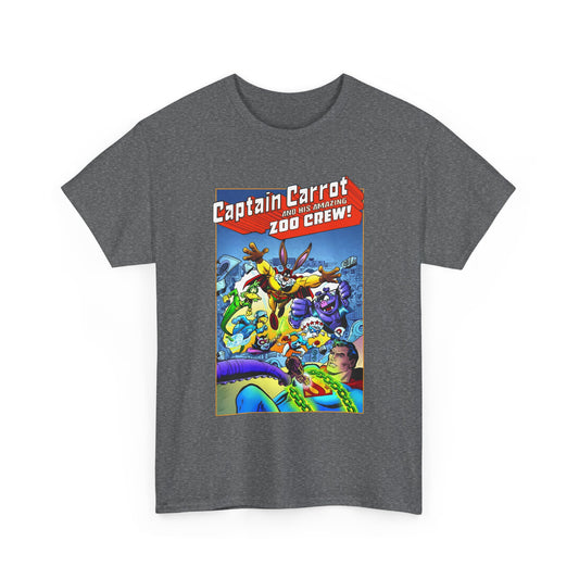 Captain Carrot & Zoo Crew T-Shirt - DC Comics Bronze Age Funny Animals, Superman Guest Star - 1980s