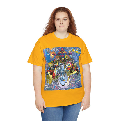 Marvel Cosmic Heroes T-Shirt - Silver Surfer, Captain Marvel, Adam Warlock, Quasar, Nova, Galactus, Jack of Hearts, Moondragon, Thanos