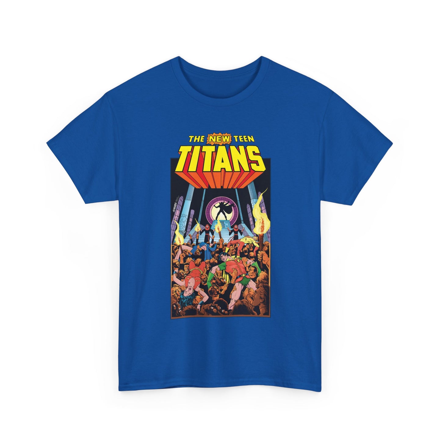 New Teen Titans T-Shirt - George Perez Art - #22 Cover - Wonder Girl, Robin, Raven, Kid Flash - Brother Blood Story - DC Comics
