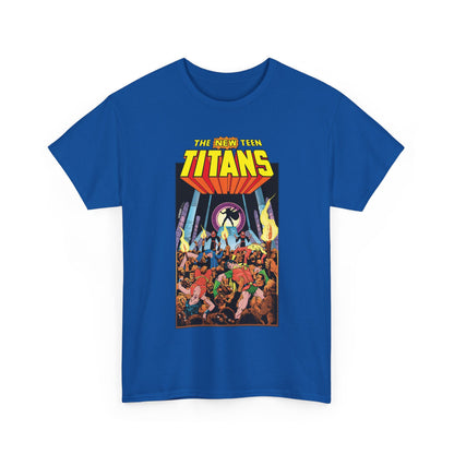 New Teen Titans T-Shirt - George Perez Art - #22 Cover - Wonder Girl, Robin, Raven, Kid Flash - Brother Blood Story - DC Comics