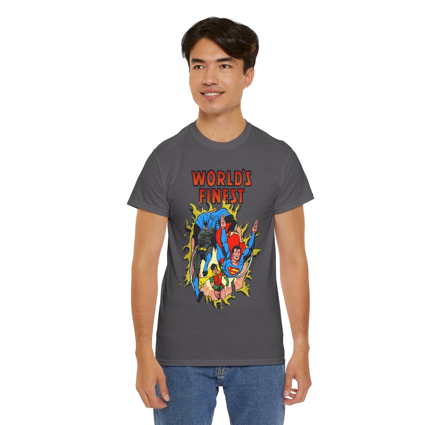 World's Finest T-Shirt - George Perez Art - Superman, Batman, Robin - DC Comics