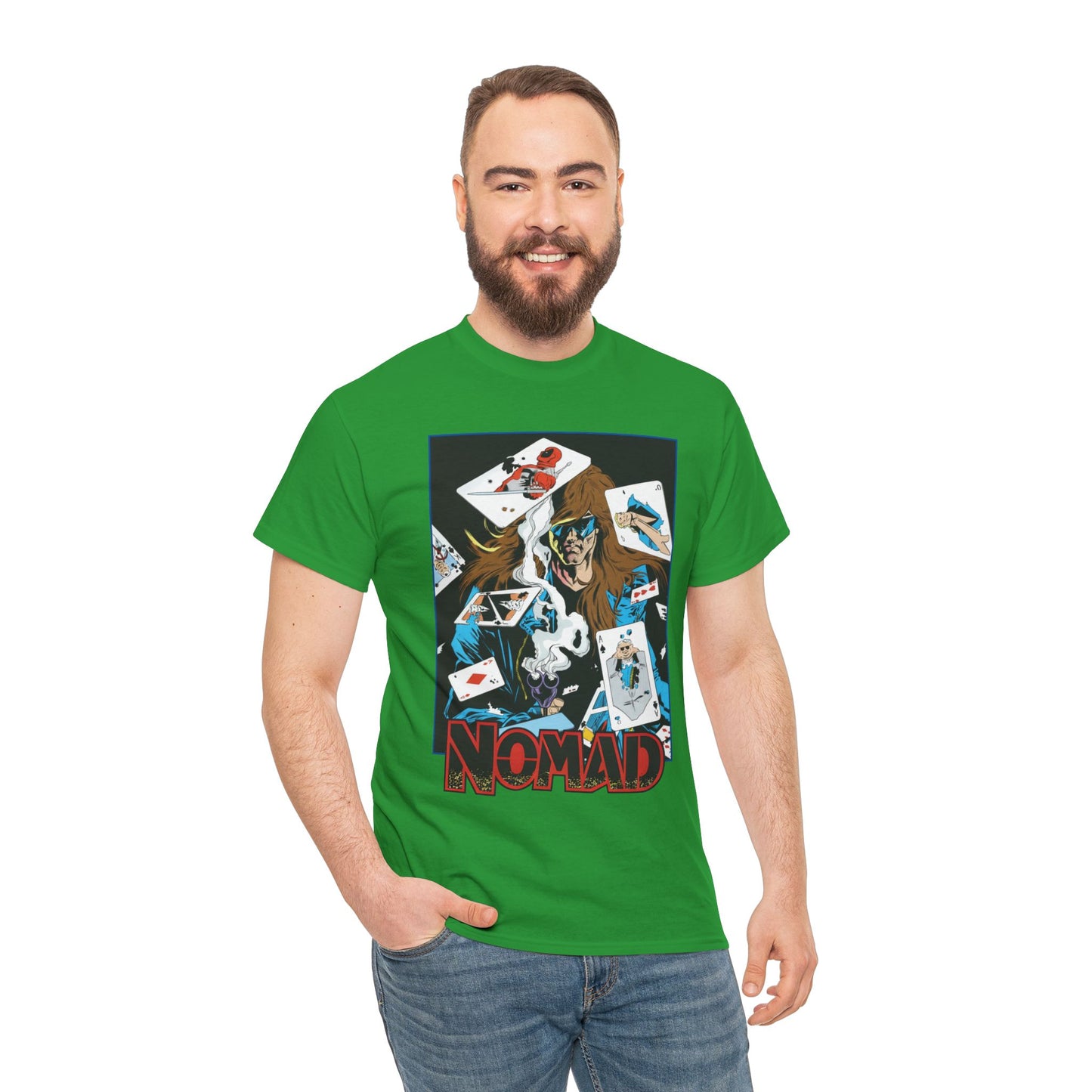 Nomad T-Shirt - S. Clarke Hawbaker, Mark McKenna Art - Jack Monroe - Playing Cards with Deadpool & Bushwacker - Marvel Comics