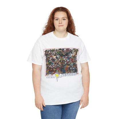 JLA Vs Avengers T-Shirt - Stunning, Classic George Perez Art - DC & Marvel 200s Crossover - Superman, Thor, Wonder Woman, Captain America, Flash, Black Panther, Iron Man, Batman