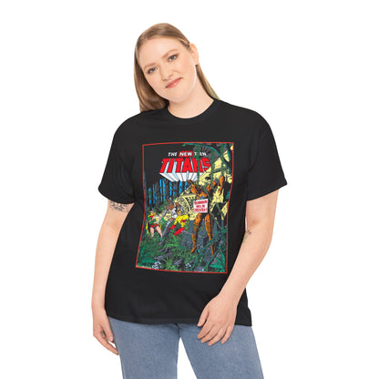 New Teen Titans T-Shirt - George Perez Art - Robin, Cyborg, Kid Flash, Robotman - DC Comics