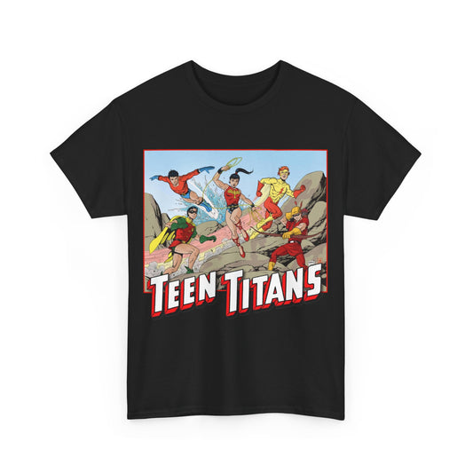 Teen Titans T-Shirt - Tom Grummett Art - Robin, Wonder Girl, Kid Flash, Speedy, Aqualad - DC Comics