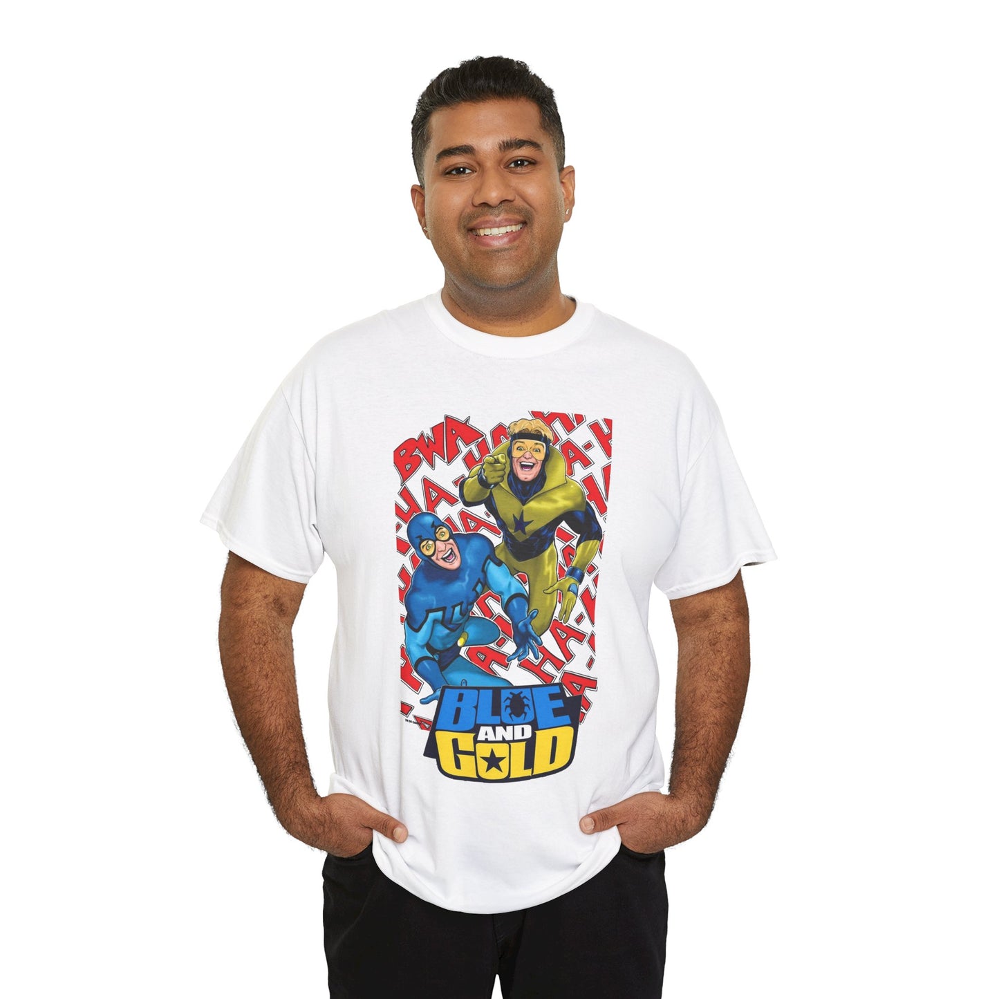 Booster Gold & Blue Beetle T-Shirt - DC Comics - Justice League International Members - Ted Kord