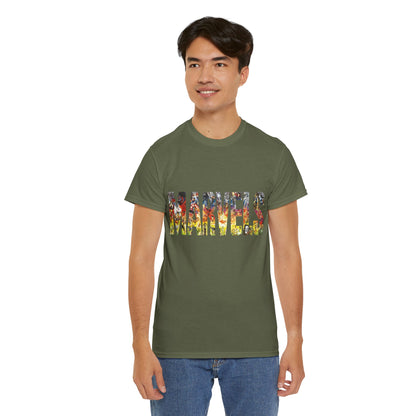 Marvels T-Shirt - Alex Ross Art from the popular Kurt Busiek Story - Spider-Man, Fantastic Four, X-Men, Hulk, Captain America, Thor, Iron Man - Marvel Comics
