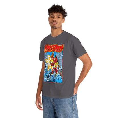 Fury of Firestorm T-Shirt - Pat Broderick Art - Vs Killer Frost - #3 Cover Art - DC Comics