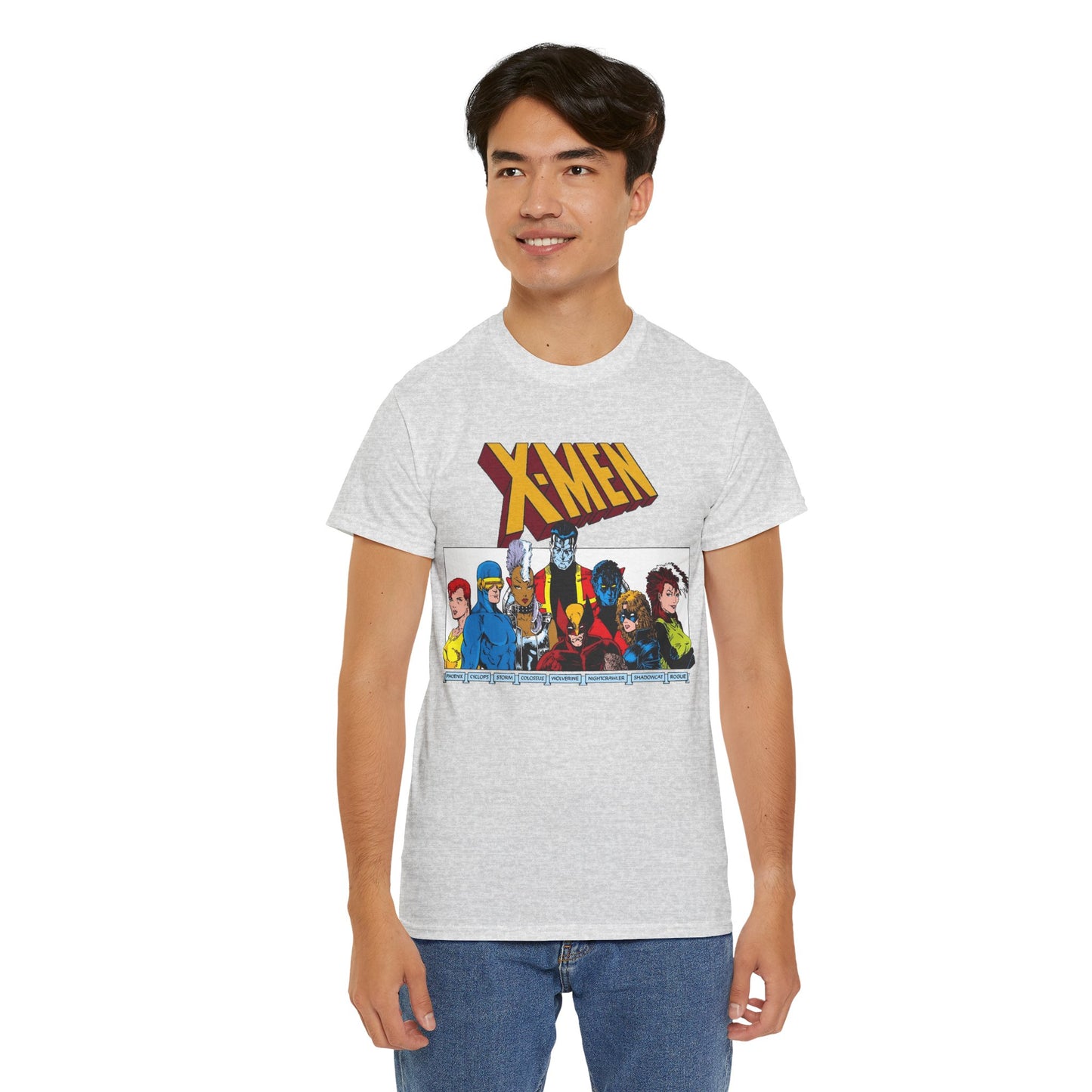 X-Men T-Shirt - Arthur Adams Art - Cyclops, Nightcrawler, Storm, Wolverine, Shadowcat, Phoenix (Rachel Summers), Colossus, Rogue - Marvel Comics