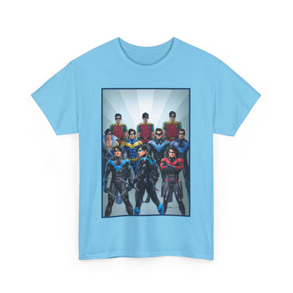 Nightwing Through the Ages T-Shirt - Nicola Scott Art - Dick Grayson, Robin the Boy Wonder - Batman Sidekick - New Teen Titans Leader - DC Comics
