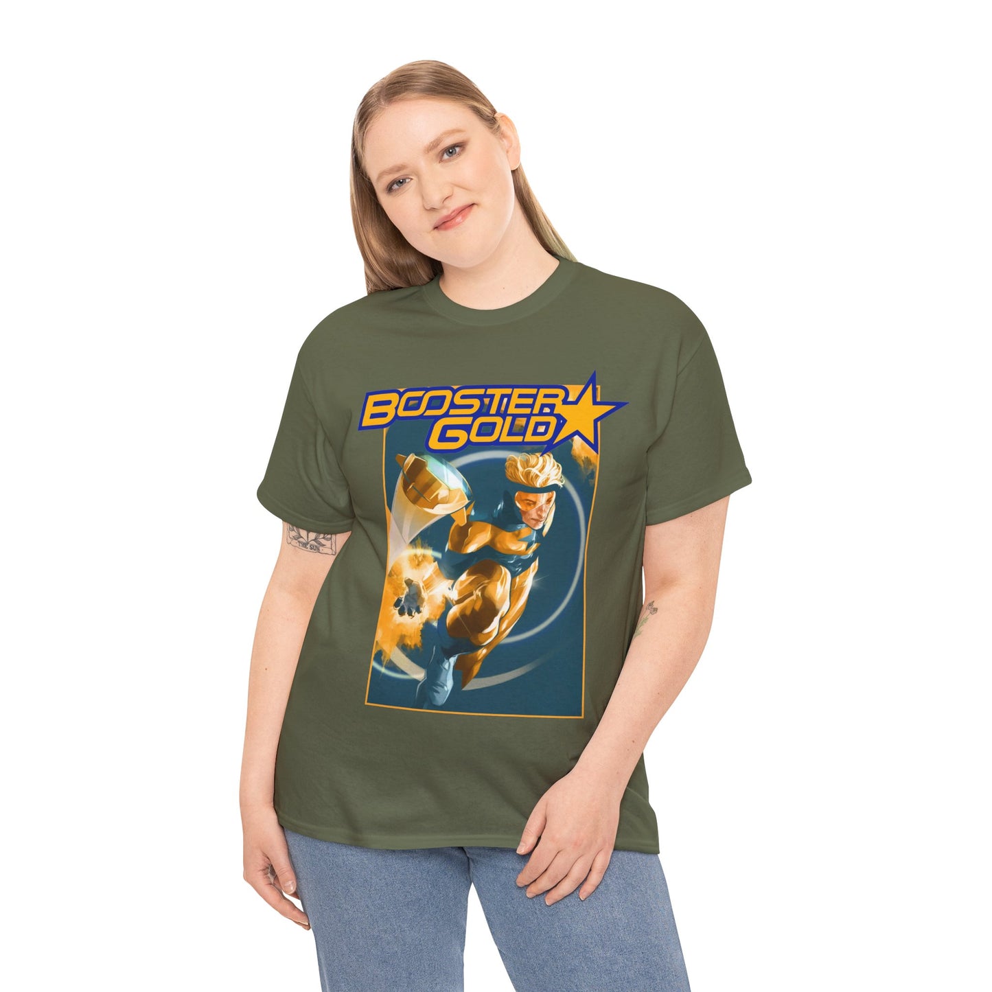 Booster Gold T-Shirt - Don Aguillo Art - Justice League: The Omega Act - DC Comics