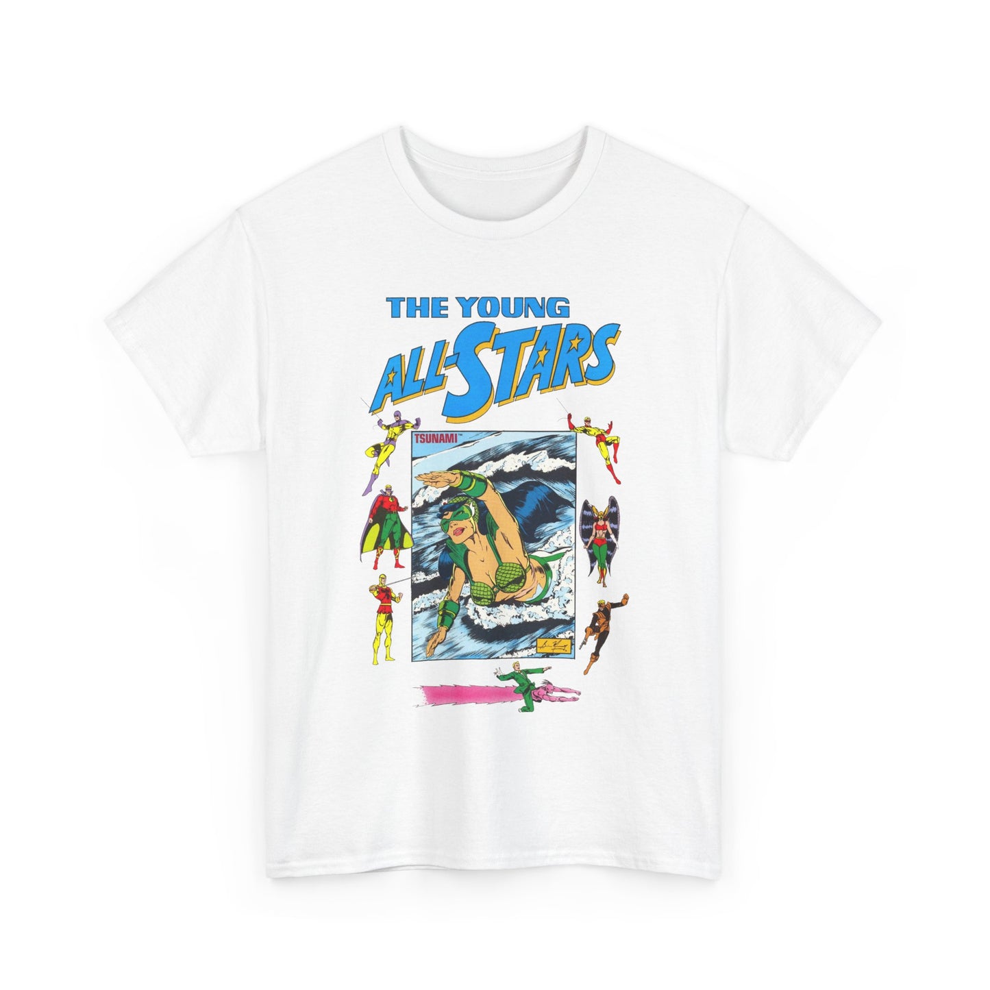 Young All-Stars T-Shirt - Brian Murray Art - Tsunami, Johnny Thunder, Sandman, Green Lantern - DC Comics