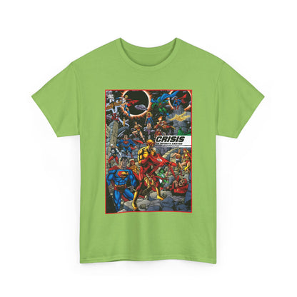 Crisis on Infinite Earths T-Shirt - George Perez Art - Absolute Edition Cover - Flash, Supergirl, Wonder Woman, Kid Flash, Psycho Pirate, Harbinger - DC Comics