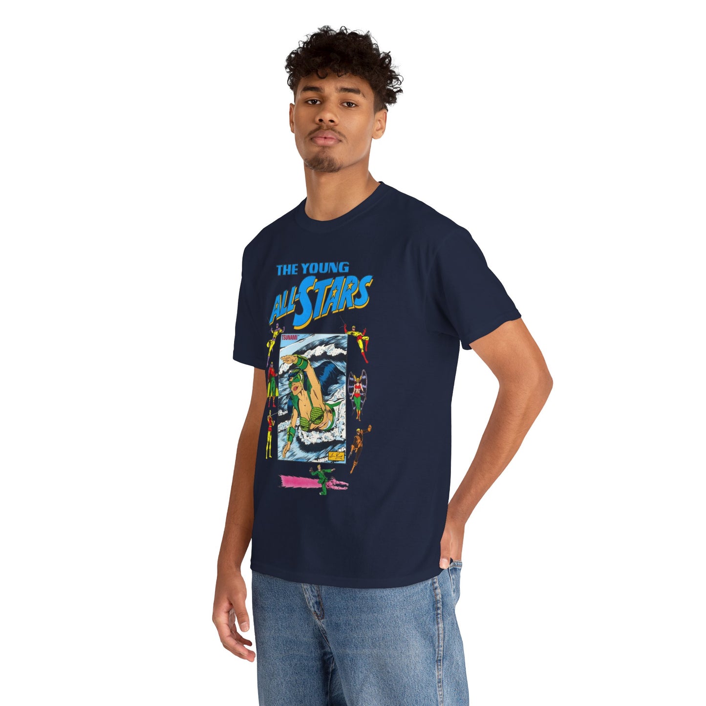 Young All-Stars T-Shirt - Brian Murray Art - Tsunami, Johnny Thunder, Sandman, Green Lantern - DC Comics