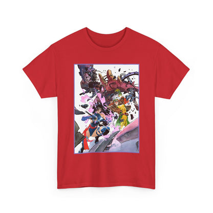 Rogue & Psylocke T-Shirt - Ripping Apart a Sentinel - X-Men Mutants - Marvel Comics