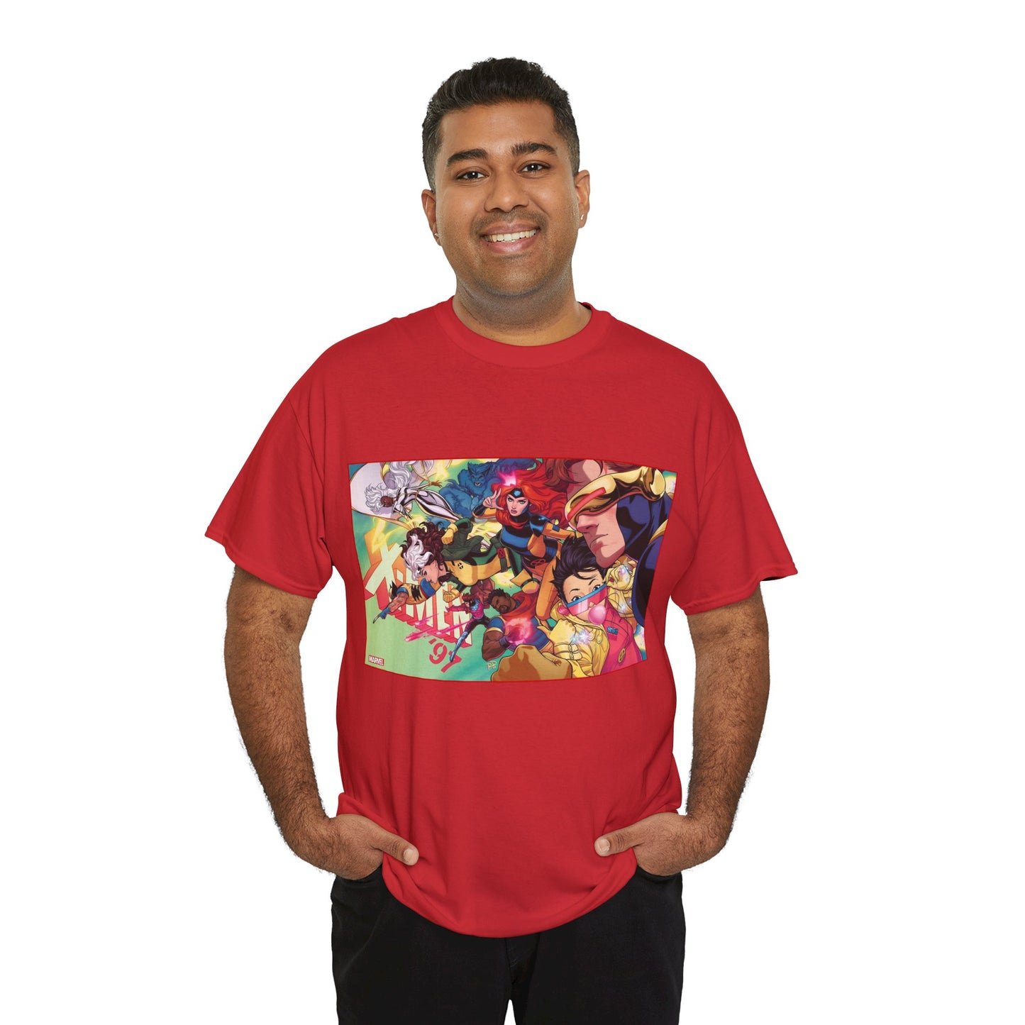 X-Men '97 T-Shirt - Russell Dauterman Art - Cyclops, Jean Grey, Rogue, Storm, Jubilee, Beast, Gambit, Bishop, Wolverine - Marvel Comics