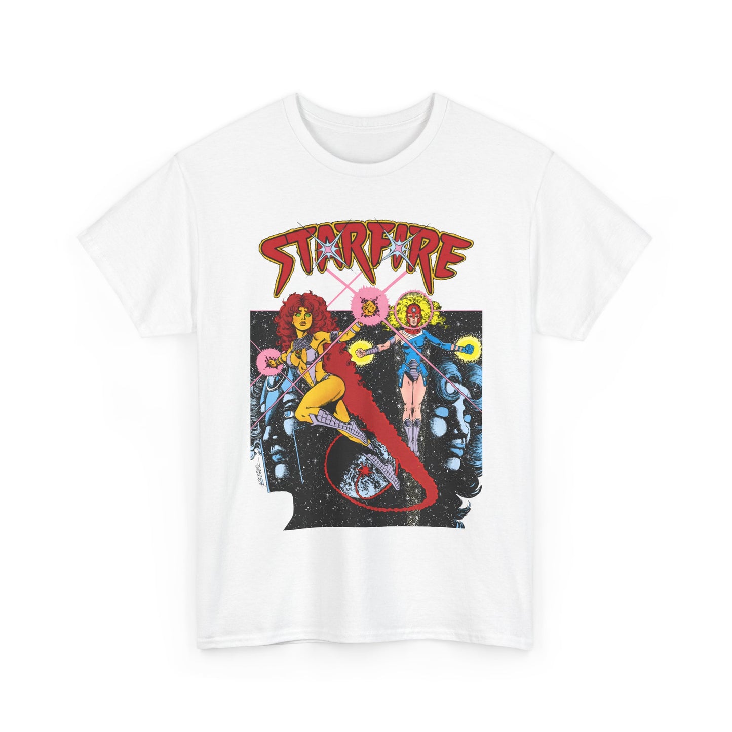 Starfire & Harbinger T-Shirt - George Perez Art - Teen Titans Spotlight #19 Cover - DC Comics