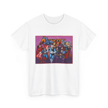 Avengers T-Shirt - John Byrne Art - Captain America, Quicksilver, Scarlet Witch, Beast, Iron Man, Thor, Hawkeye - Marvel Comics