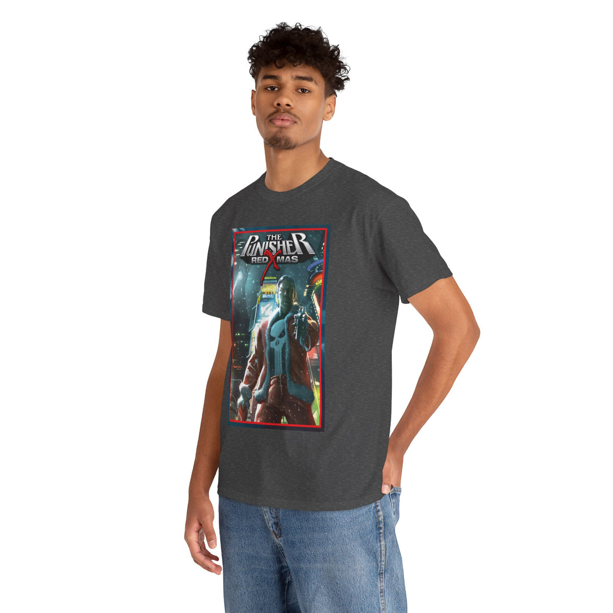 Punisher: Red Xmas T-Shirt - Mark Texeira Art - Marvel Comics