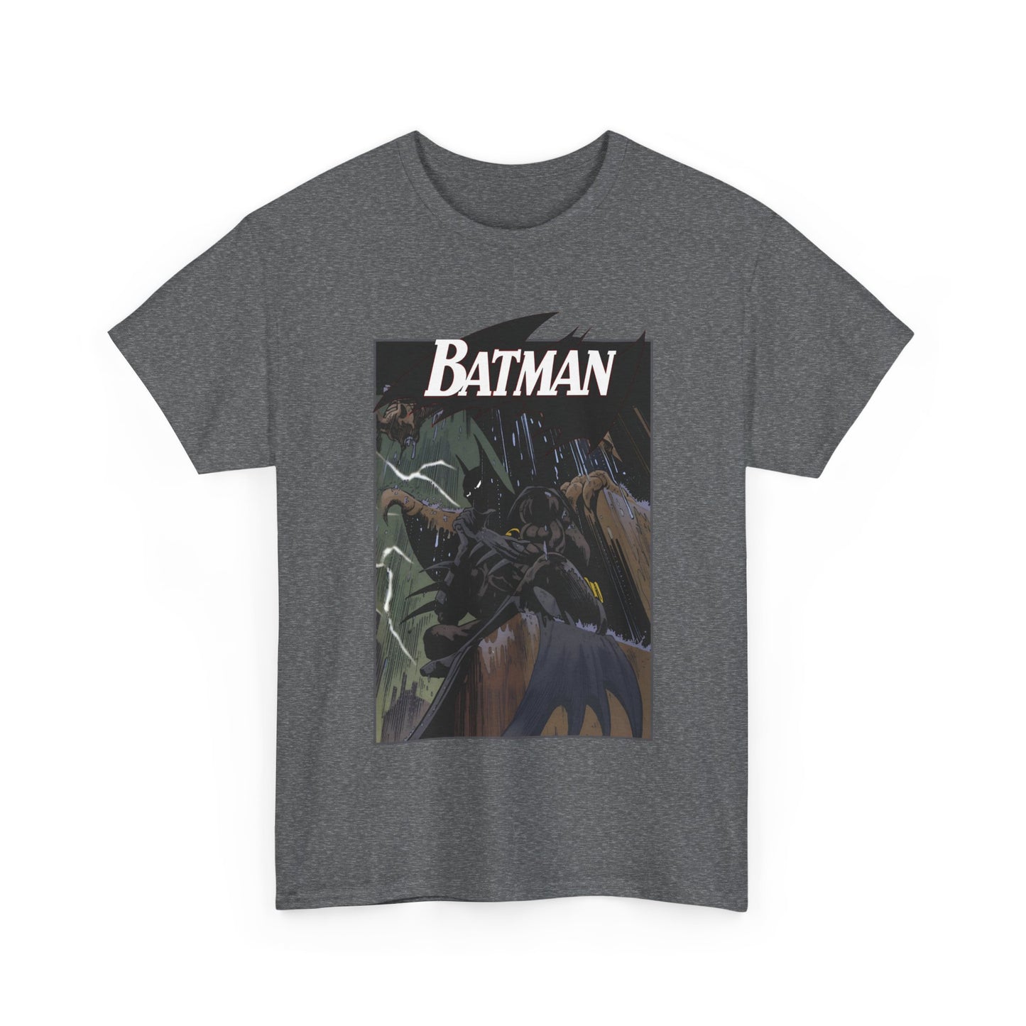 Batman T-Shirt - Norm Breyfogle Art - 1990s Dark Knight Detective - Gotham City - Perched on A Gargoyle - DC Comics
