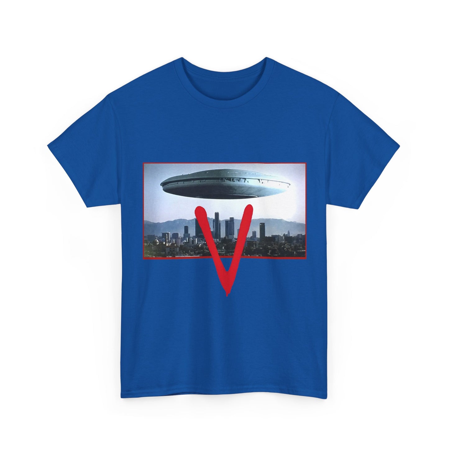V T-Shirt - The Visitors Mothership - Popular NBC Sci-Fi TV Series from the 1980s