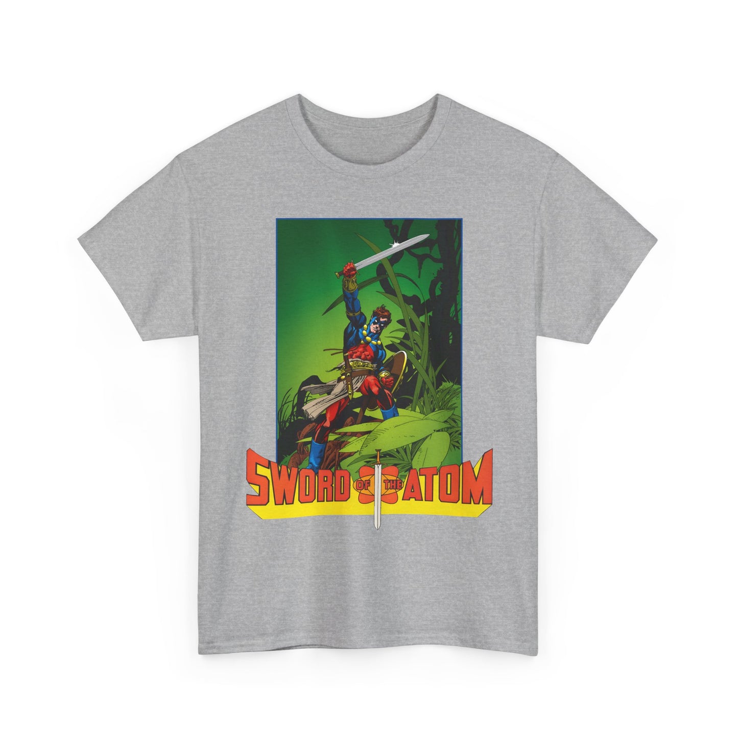 Sword of the Atom T-Shirt - Gil Kane Art - Ray Palmer in Morlaidh - Popular DC Comic Story from the 1980s