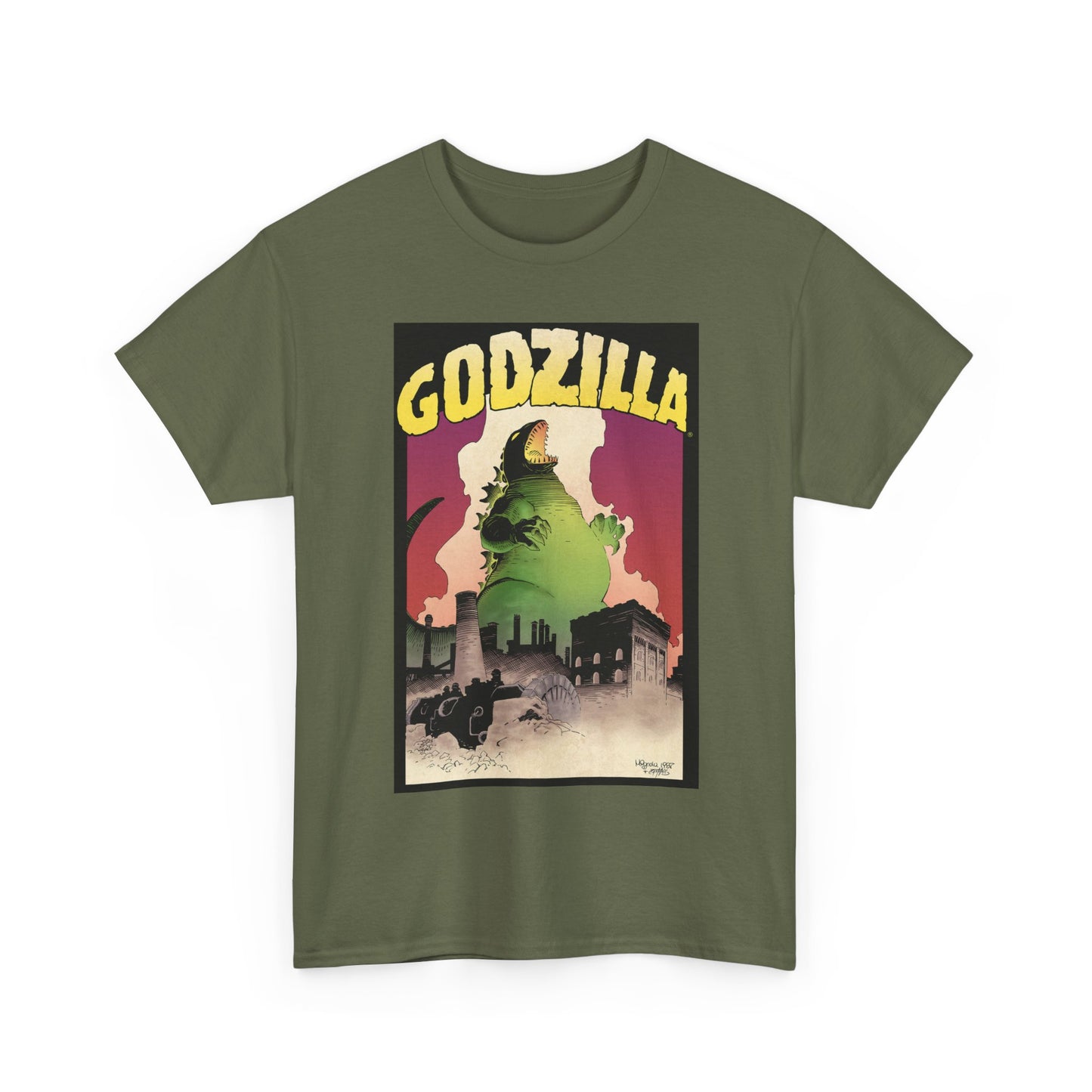 Godzilla T-Shirt - Mike Mignola Art - 1987 Portfolio Artwork - Dark Horse Comics